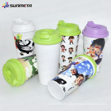 Directly Factory New Arrival South American Hot Selling Sublimation Printing Plastic Mug with Lid